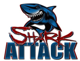 Shark Attack Logo White